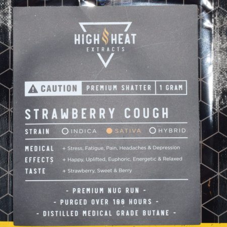High Heat Extracts serve premium nug run shatter to dabbers across Canada. High Heat shatter products undergo an 100-hour purging process with butane.