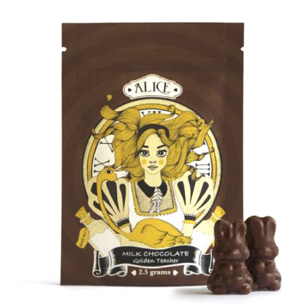 If you wanna buy magic mushroom chocolate, try these delicious Alice mushroom milk chocolate candies that helps you microdose with shrooms