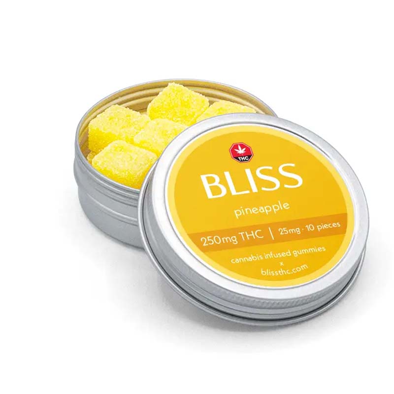 Bliss THC Gummies Pineapple Buy Edibles Online CannabudPost