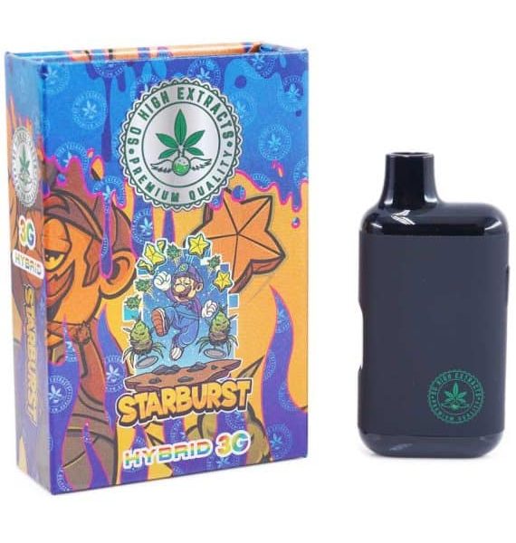 3 ML Disposable Vapes - Starburst (Hybrid) - So High Extracts