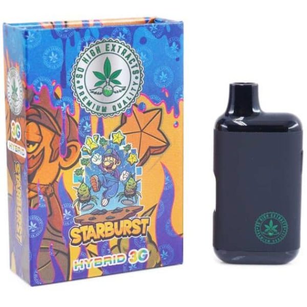 3 ML Disposable Vapes - Starburst (Hybrid) - So High Extracts