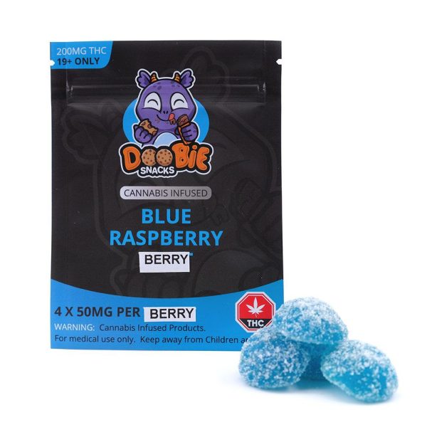 Doobie Snacks - 200 MG THC Gummies - Blue Raspberry