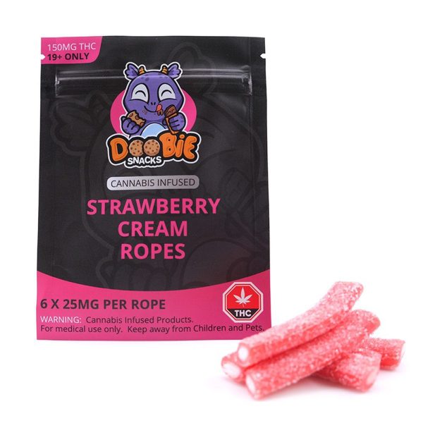 Doobie Snacks - 150 MG THC Gummies - Cream Ropes