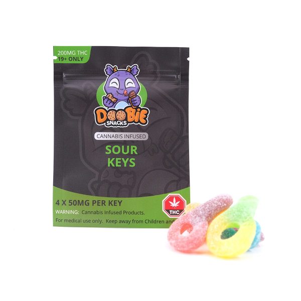 Doobie Snacks - 200 MG THC Gummies - Sour Keys