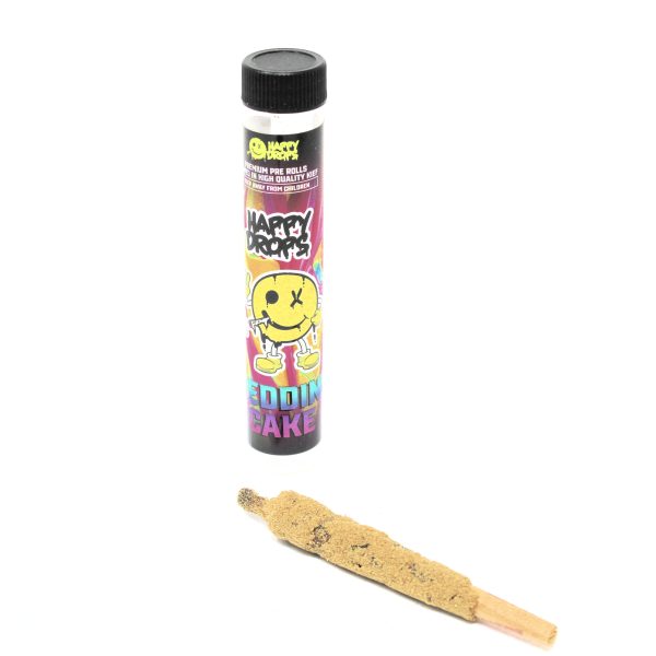 Happy Drops Premium Pre Roll – Wedding Cake (AAAA)