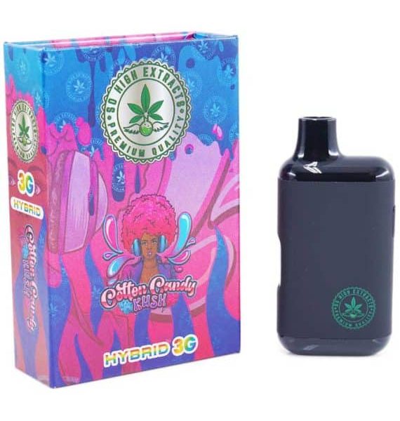 3 ML Disposable Vapes - Cotton Candy (Hybrid) - So High Extracts
